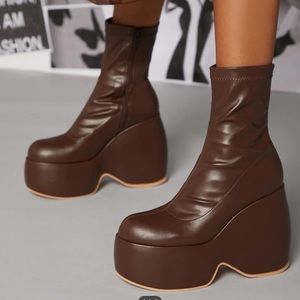 Chunky Wedge Boot